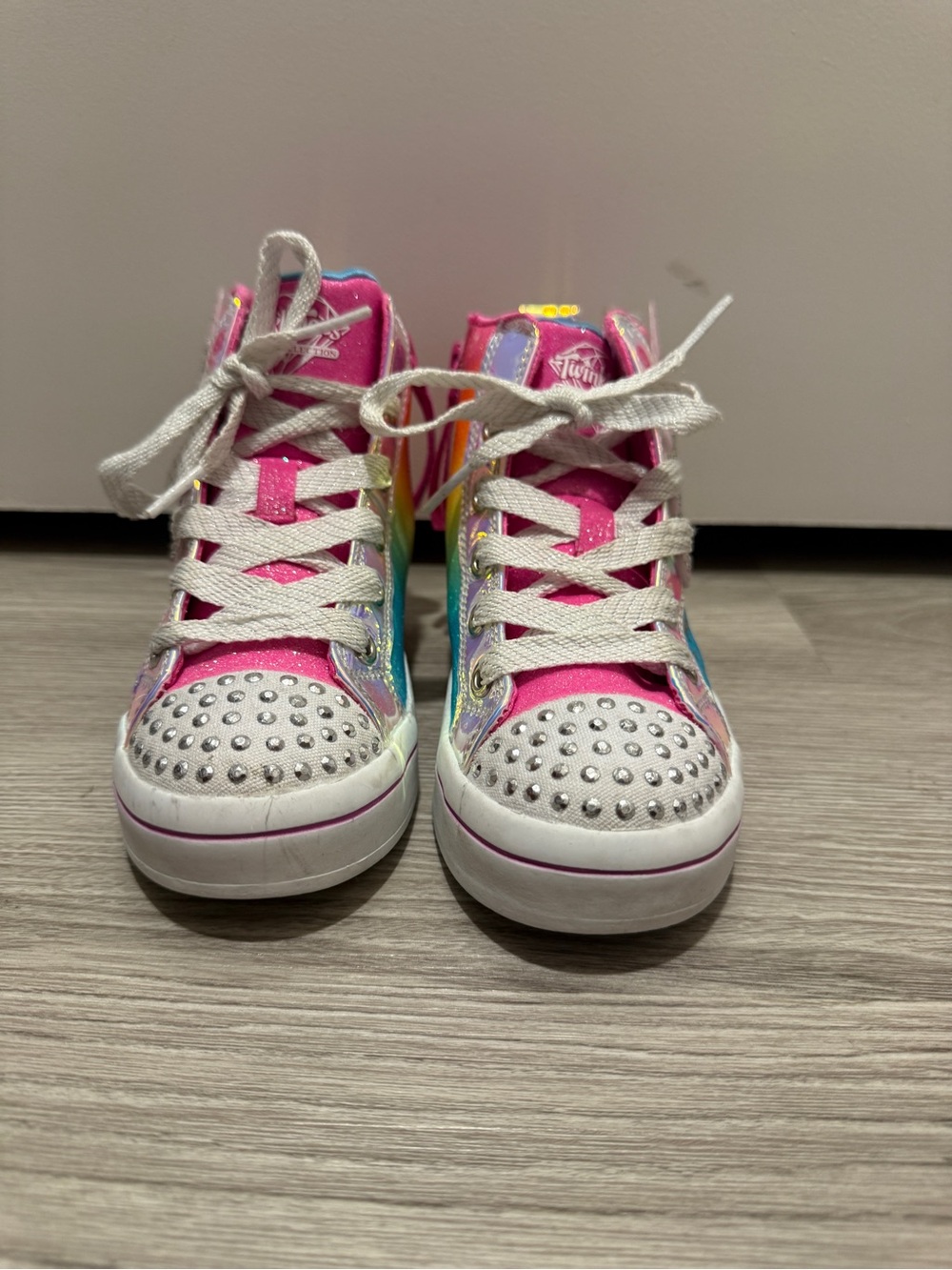 Skechers Twinkle Toes Rainbow Light-Up Wing High-Top Sneakers